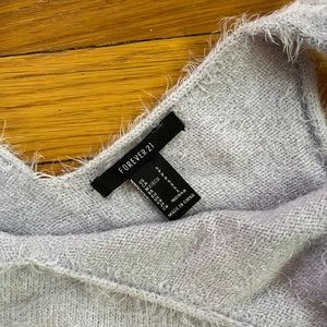 Cropped light purple fuzzy tank